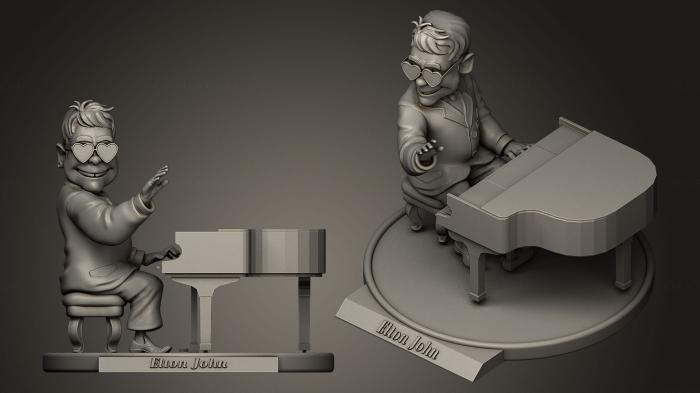 نموذج ثلاثي الأبعاد لآلة CNC تماثيل المشاهير إلتون جون